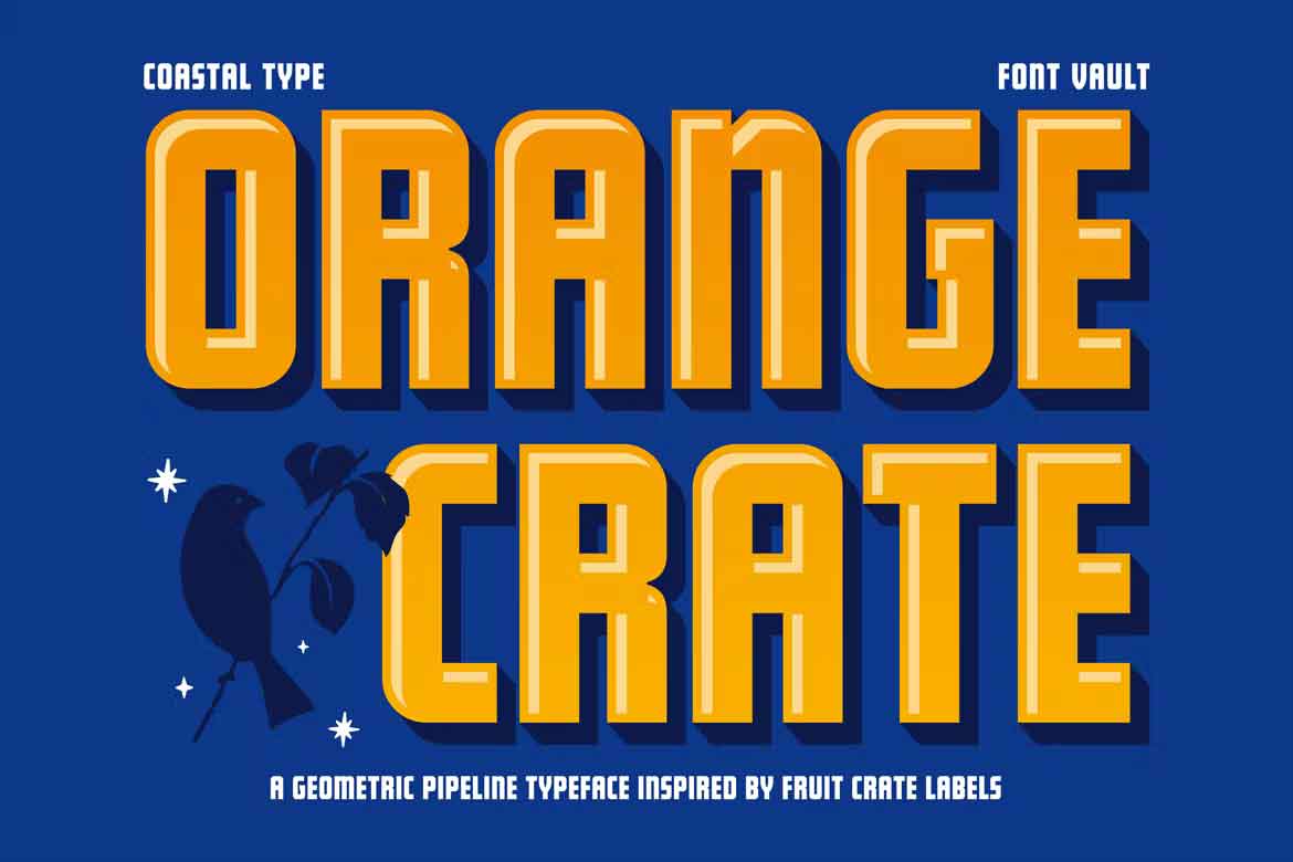 Przykład czcionki Orange Crate Regular
